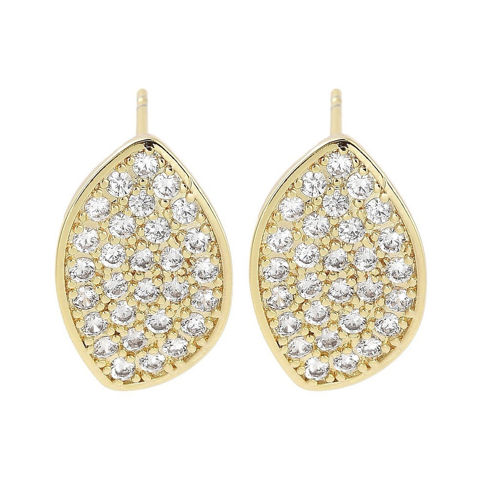 18k Cubic Zirconia Stud Earrings